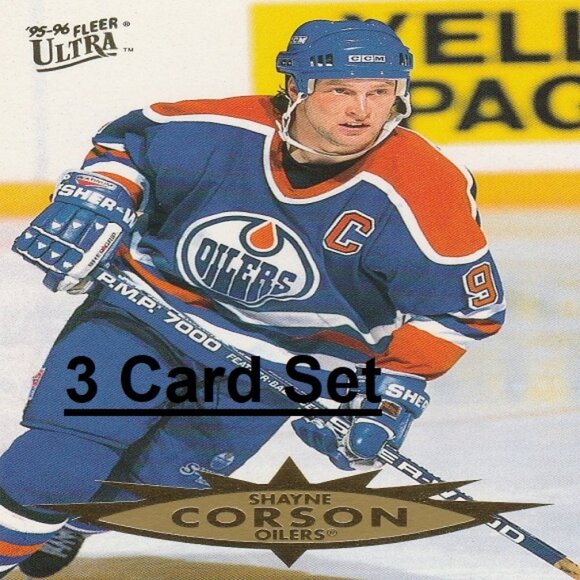 Shayne Corson Edmonton Oilers NHL Hockey Card Collection - 3 Card Set - Picture 1 of 4